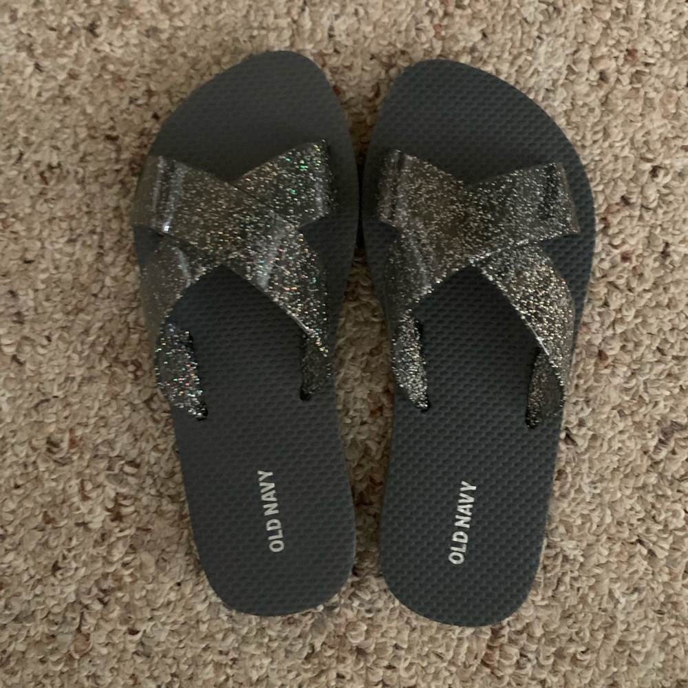 Sparkly old navy flip flops